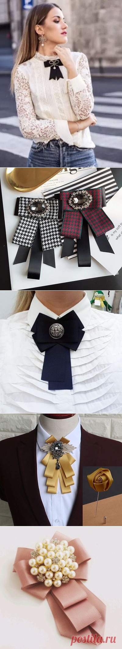 Женские галстуки-банты: рукотворная красота, которая украсит вашу одежду