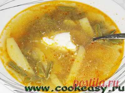 Готовить просто-суп с зеленой стручковой фасолью/пошаговый фото-рецепт