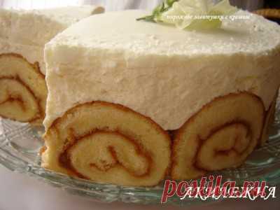 Торт «Завитушки с кремом и бананами» : Торты, пирожные