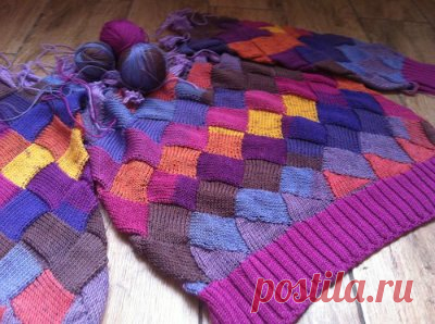 Техника плетёного вязания - энтрелак
