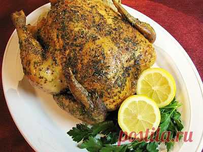 Курица, запеченная в духовке целиком с ароматными травами / Блюда из курицы / TVCook: пошаговые рецепты c фото