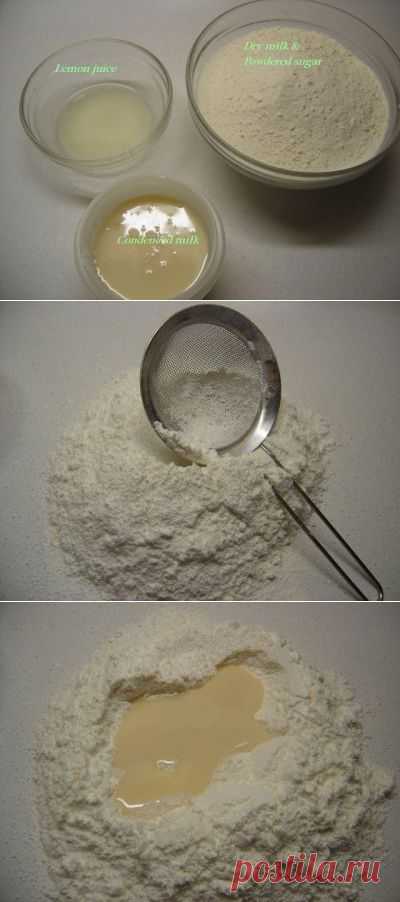 Молочная сахарная мастика : Мастика, марципан, кремы