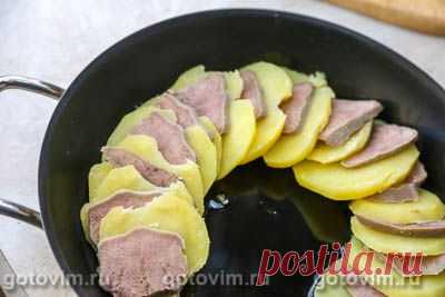 Картофельная запеканка с вареным языком с грибной подливкой. Рецепт с фото / Готовим.РУ