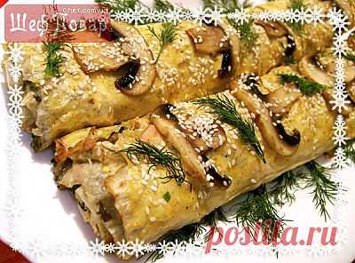 Закусочный рулет с аппетитной начинкой:) / Рулеты / Рецепты / Шеф-повар – простые и вкусные кулинарные рецепты, фото-рецепты, видео-рецепты