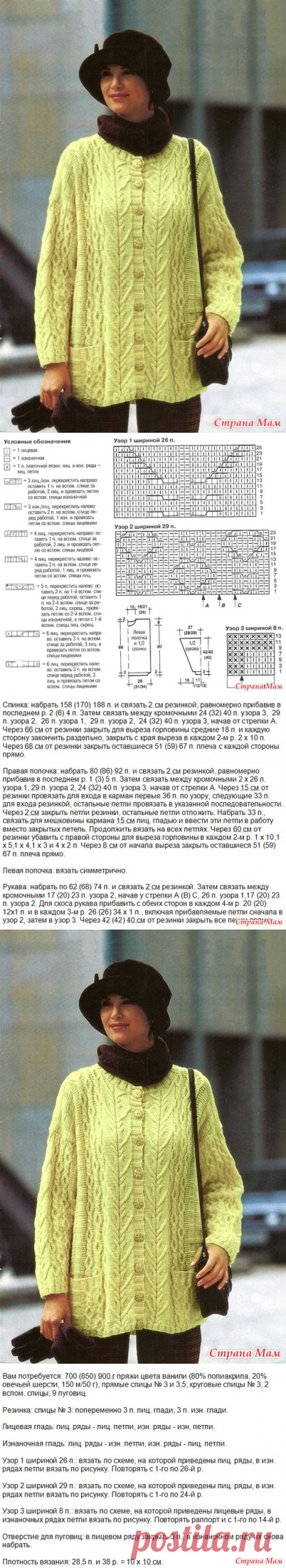 . Женский жакет - Вязание - Страна Мам