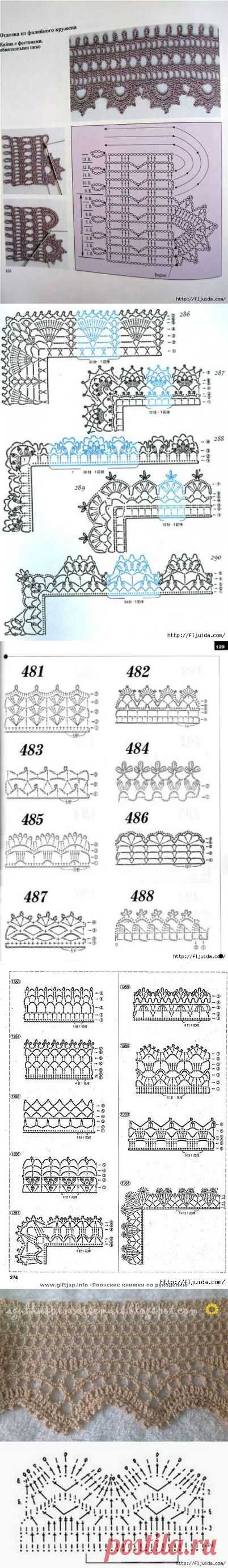 3 часть. Схемы красивого кружева крючком..