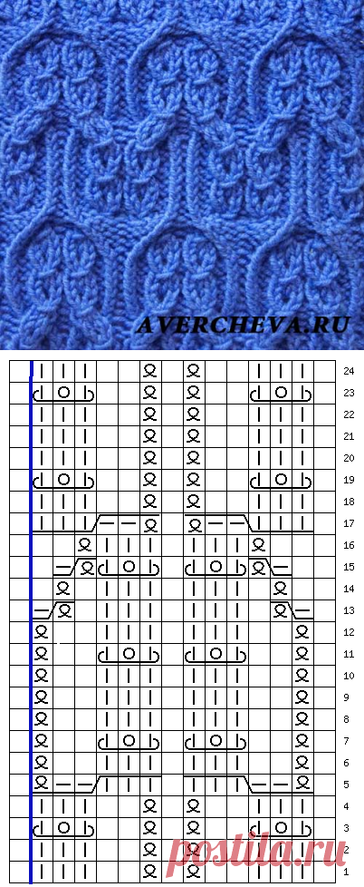 Узор 807 | каталог вязаных спицами узоров