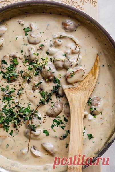 Кулинария: Сливочно-грибной соус из шампиньонов