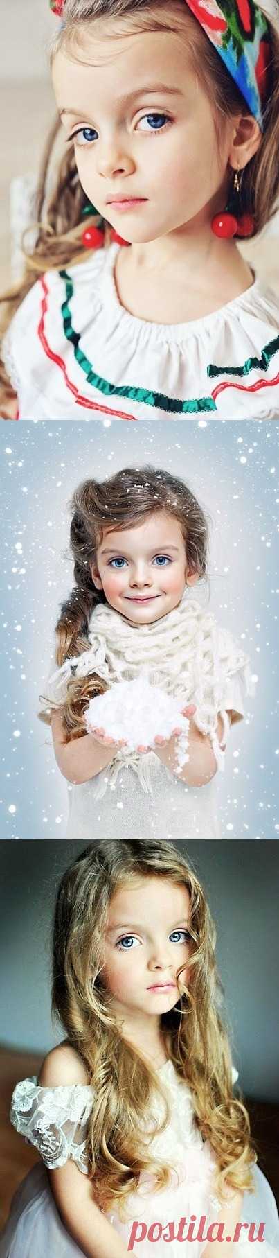 Ребенок-модель Милана Курникова. Нереальные глаза у девочки