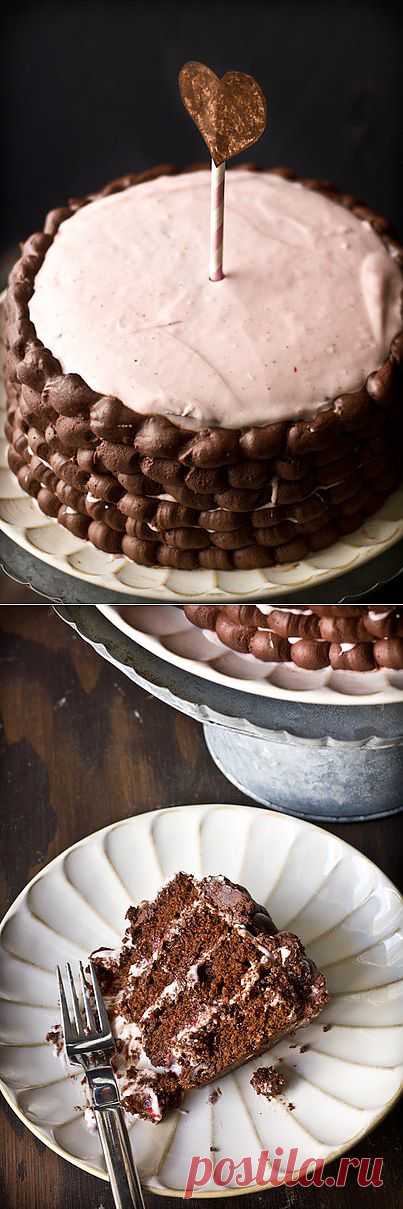 Шоколадно-клубничный торт » Кулинарные рецепты