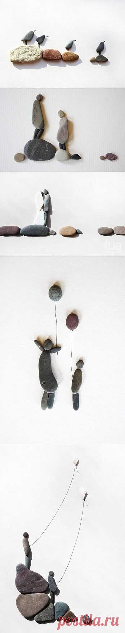 Pebble Art - картины из камешков.