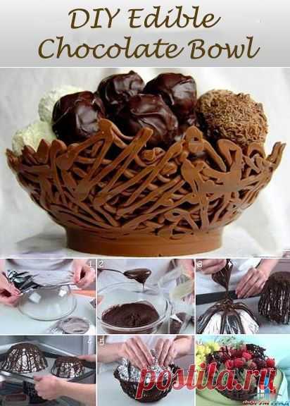 DIY Edible Chocolate Bowl | tasty treats