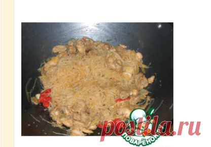 Рисовая лапша с острой курицей – кулинарный рецепт
