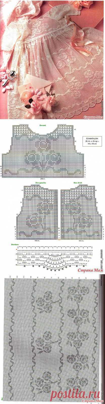 Филейное платье для малышки: Дневник группы "Вязание" - Страна Мам