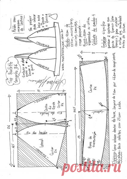Top bralette para tecido plano – Marlene Mukai