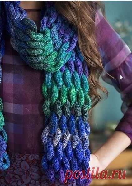 Плетеный шарф (diy)