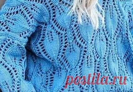 Ажурные узоры спицами для пуловеров, палантинов и кардиганов Ажурные узоры спицами со схемами вязания
