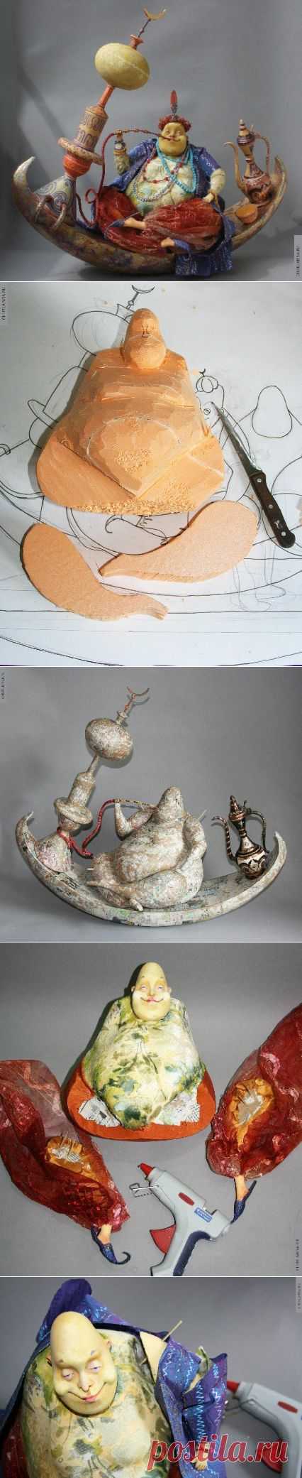 Авторские и портретные куклы Ларисы Чуркиной - скульптура из многослойного папье-маше