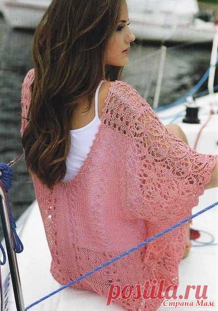Летний ажурный пуловер - Вязание - Страна Мам