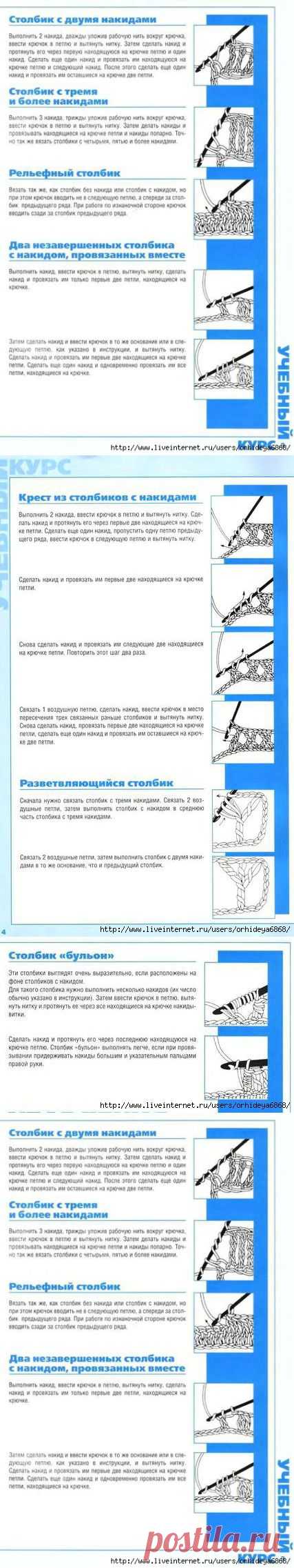 Основные приемы вязания крючком 4