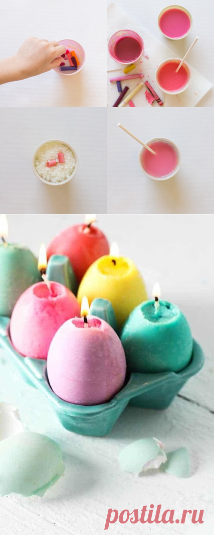 Ideas Hogar...: Velas en forma de de huevo DIY.