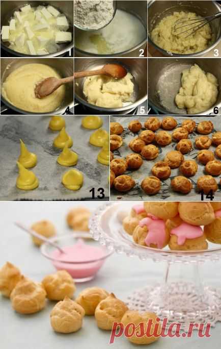 Рецепт Заварное тесто (профитроль, заварное пирожное), пошаговый рецепт с фото – Рецепты итальянской кухни