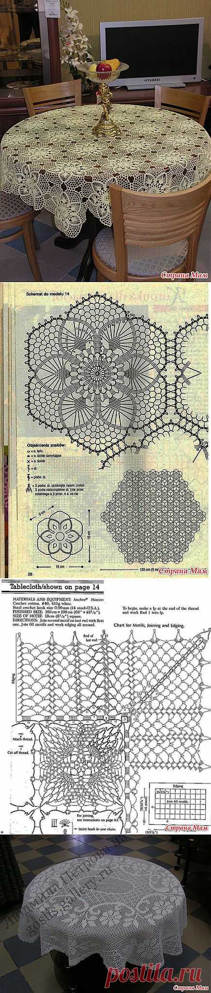 Вязаные скатерти - работы Петровой Людмилы.