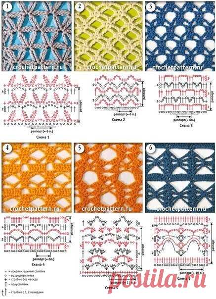 Огромное количество узоров крючком