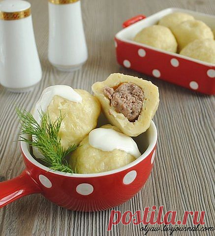 Картофельные клёцки с мясом