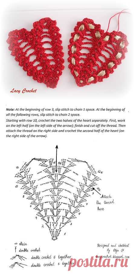 Красный крючком сердца, День Святого Валентина подарок для ваших рук | Лаборатория бытовые