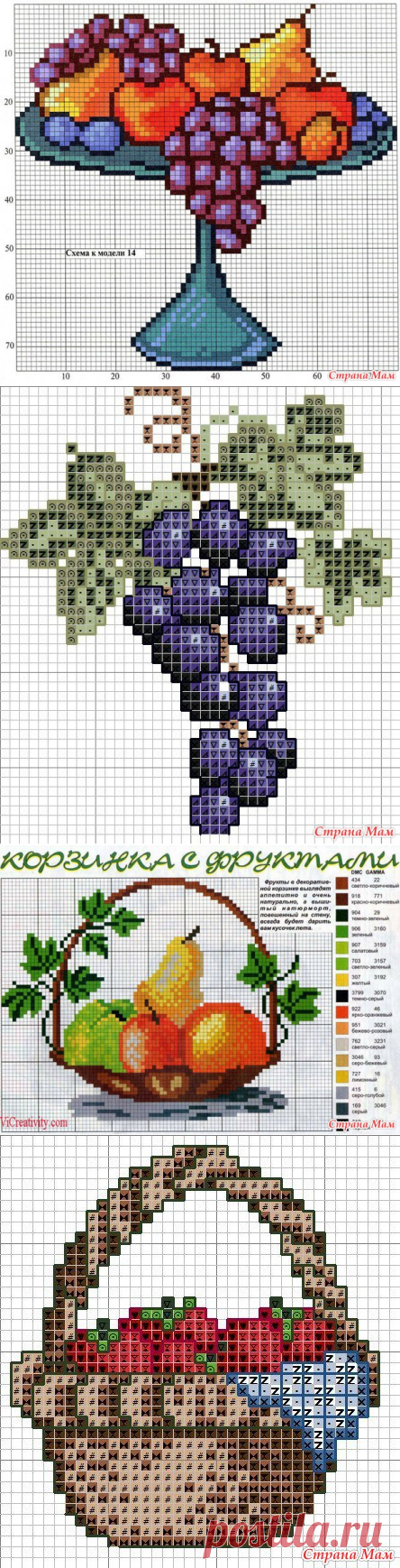 Вышивка крестиком. Фрукты. - Клуб рукоделия - Страна Мам