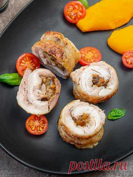 Рецепт рулетиков из курицы с грибами 🔥 на Вкусном Блоге