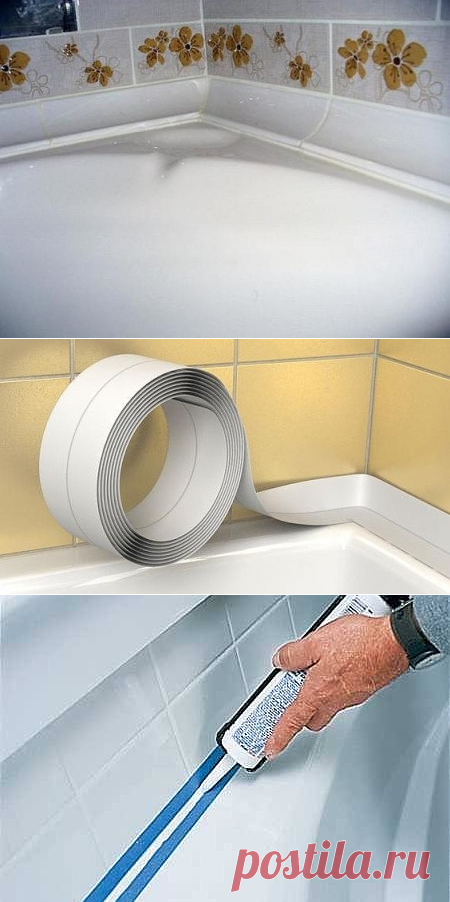 Как заделать щель между ванной и стеной