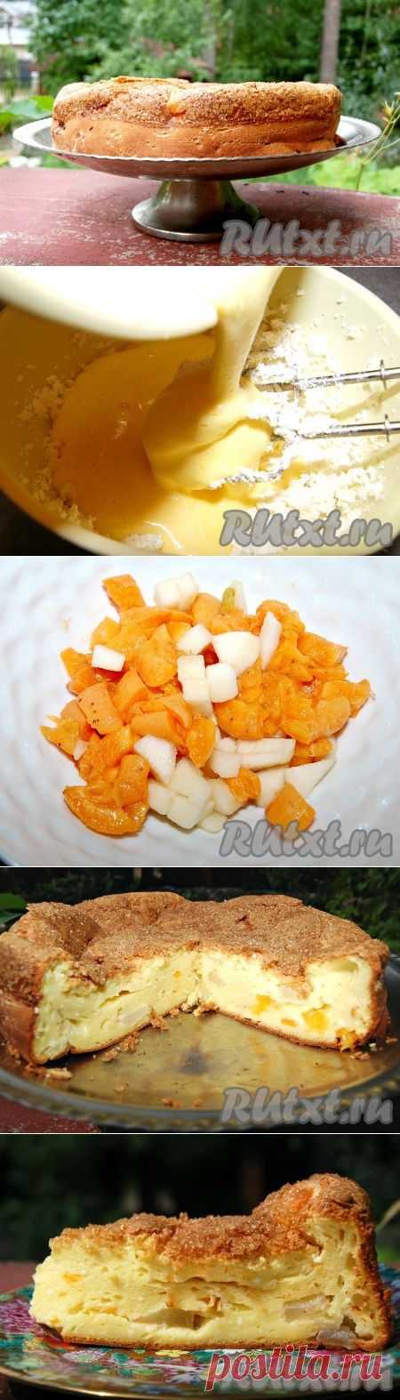Творожный пирог с абрикосами (рецепт с фото) | RUtxt.ru