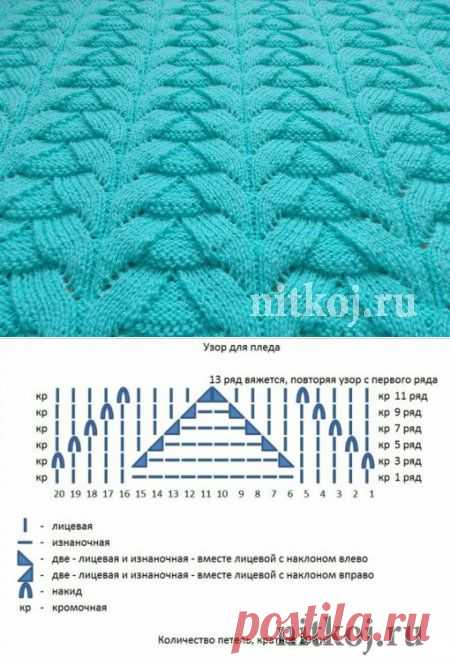 Рельефный узор спицами » Ниткой - вязаные вещи для вашего дома, вязание крючком, вязание спицами, схемы вязания