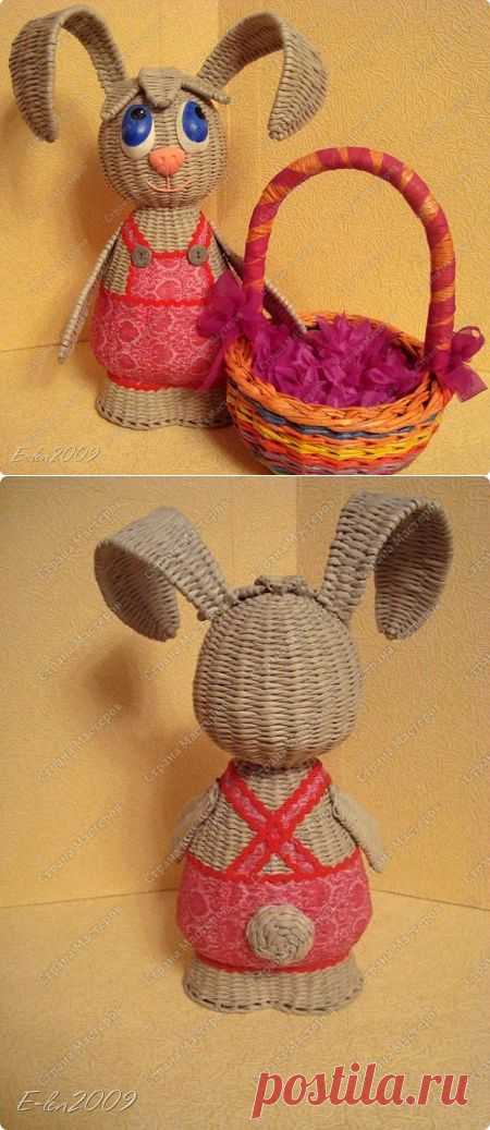 Плетем пасхального кролика из бумаги - Сам себе волшебник