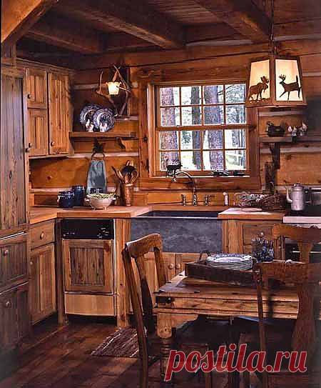 Интерьер деревянного дома фото