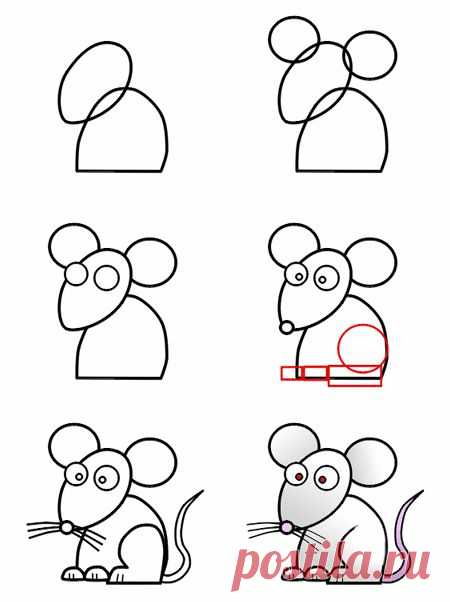 How to draw a cartoon mouse #kids | Kids