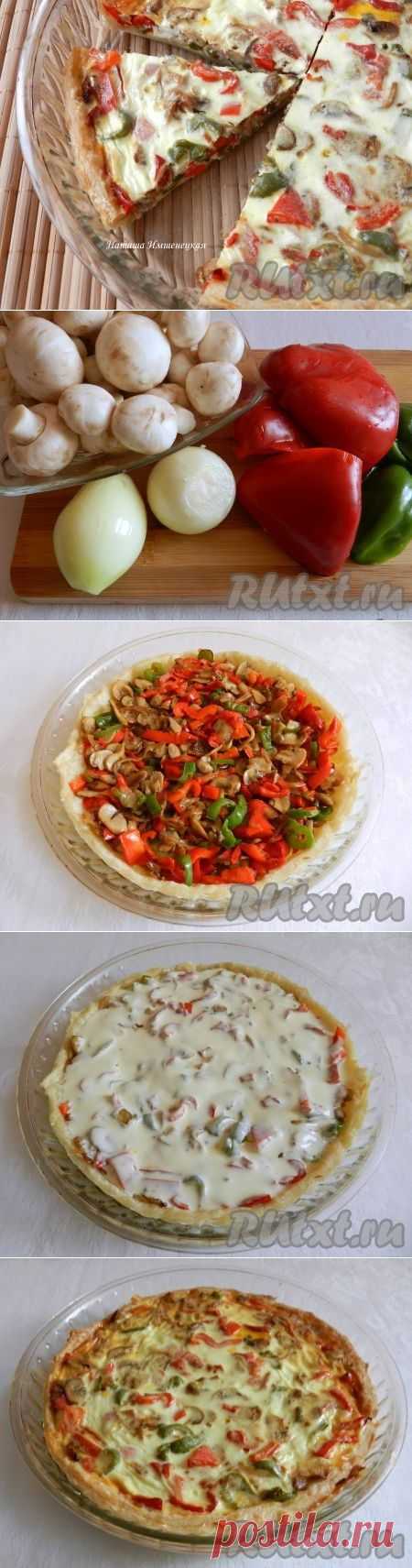 Пирог из слоеного теста с грибами (рецепт с фото) | RUtxt.ru