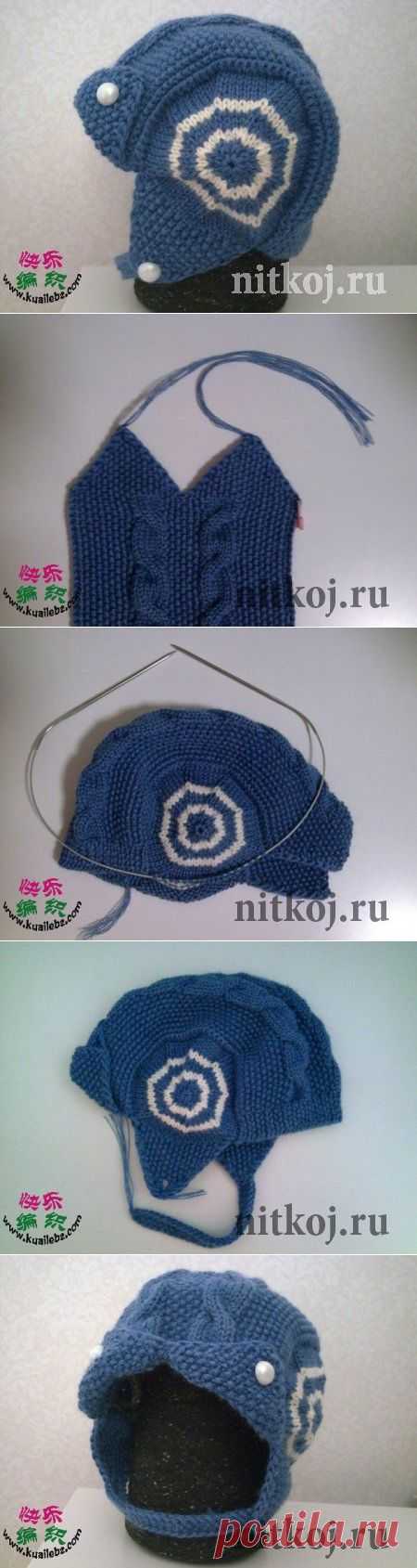 Шапочка-шлемик для мальчика.МК » Ниткой - вязаные вещи для вашего дома, вязание крючком, вязание спицами, схемы вязания