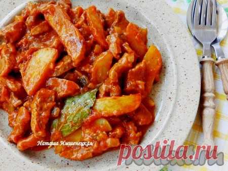 Азу из говядины с солеными огурцами - 12 пошаговых фото в рецепте