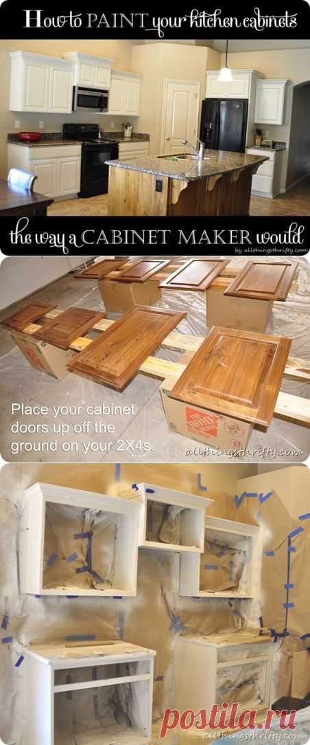 How to paint your kitchen cabinets {professionally}