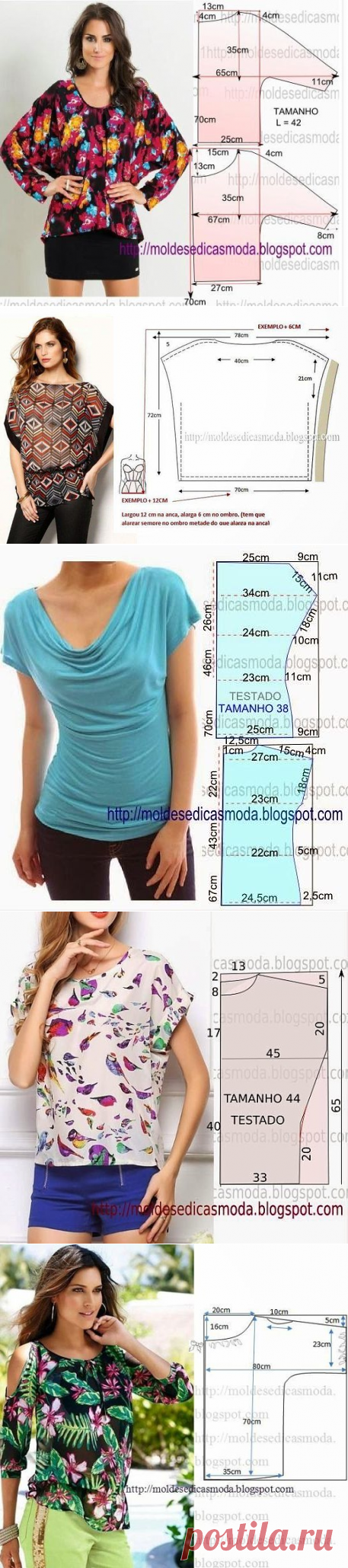 Простые выкройки блузок (Шитье и крой) | Журнал Вдохновение Рукодельницы