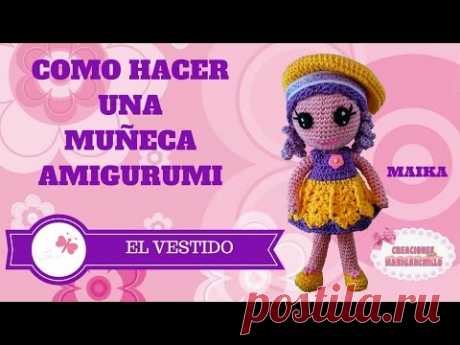 Como hacer un vestido para una muñeca amigurumi - YouTube