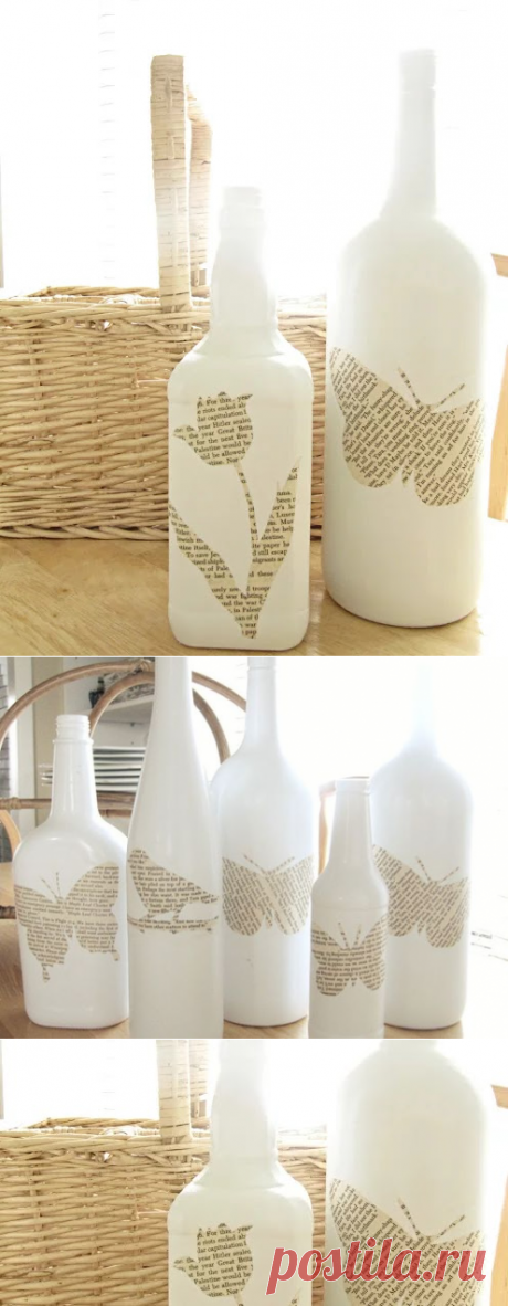 Idea Decorativa para el Hogar con Botellas de Vidrio