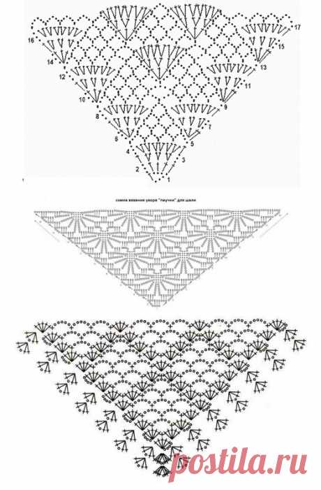 Вязаные шали крючком: схемы и описание… Если вы думаете, что шали вышли из моды, то ошибаетесь!