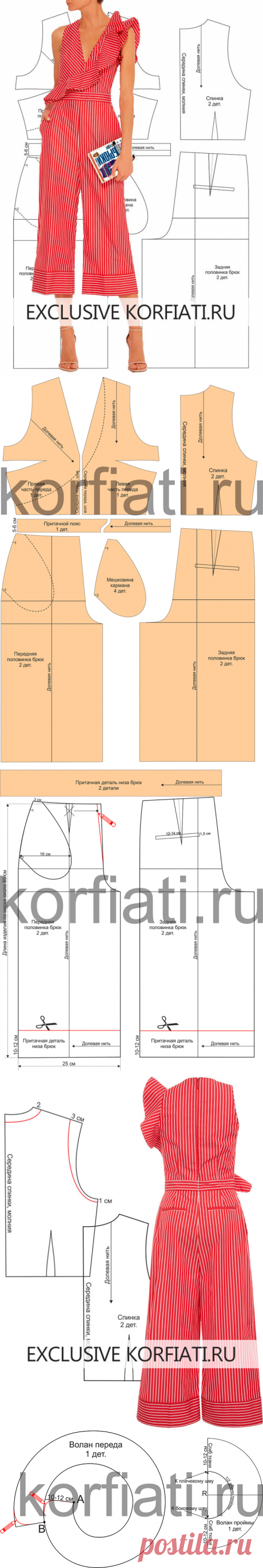Выкройка женского комбинезона своими руками - Анастасия Корфиати