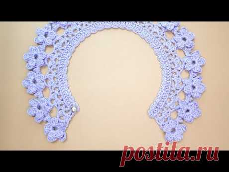 (55) #266 Crochet collar-아이 케이프[Eng] - YouTube