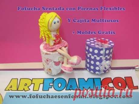 Fofucha Sentada Con Piernas Flexibles Y Cajita Multiusos