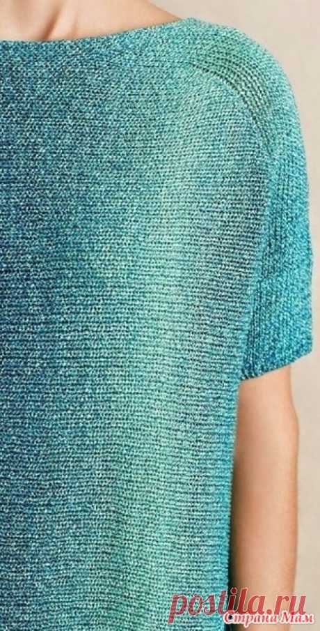 Пуловер связанный поперек спицами - Вязание - Страна Мам